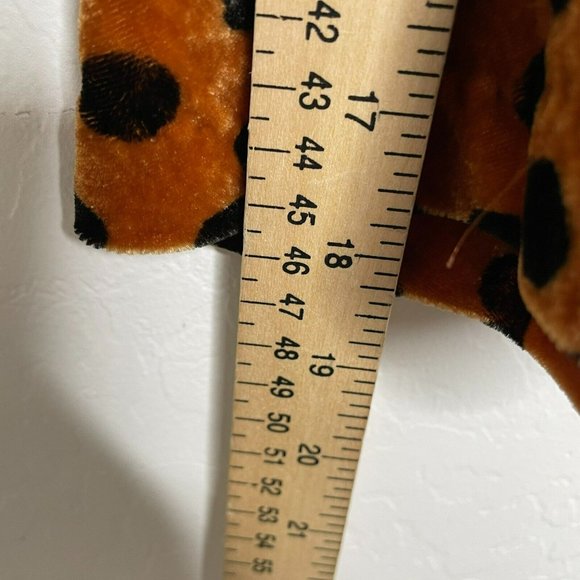 Madewell Orange Rust Leopard Dot Velvet Circle Mini Skirt - Picture 9 of 9